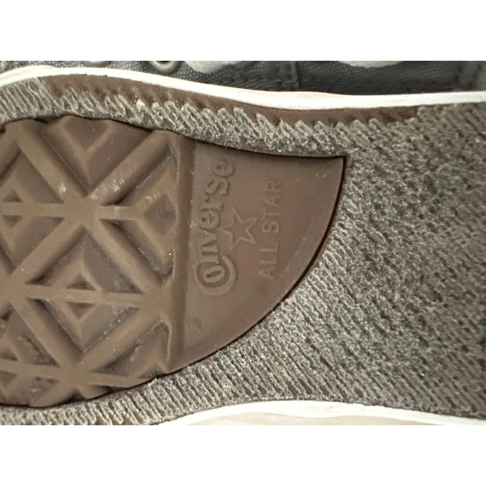 Kids Converse All Star Low Top‎ Sneakers Gray Canvas Lace Up Casual Shoes Sz 11